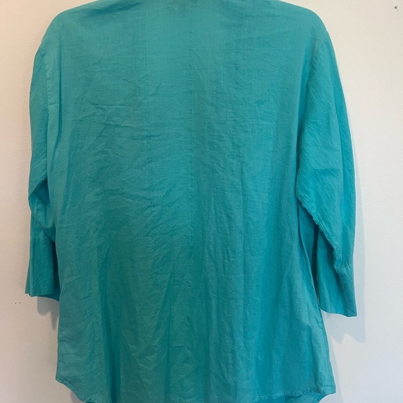 Antics Sartoria by Giacomo Cinque Turquoise Blouse - Picture 2 of 5
